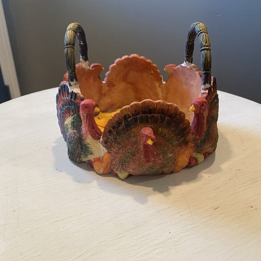 Sunflower Turkey Ceramic‎ Basket 6x6x4